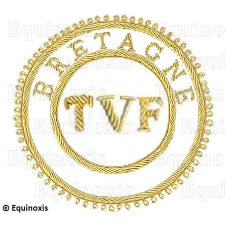 Badge / Macaron GLNF – Grande tenue provinciale – TVF – Bretagne – Brodé main
